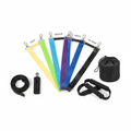 5-piece adjustable resistance bands set with door anchor, handles and carry bag